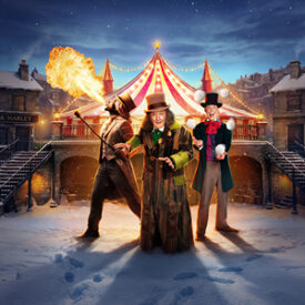 Scrooge: A Cirque Spectacular at Gleneagle Arena on January 1st, 2nd & 3rd 2027.